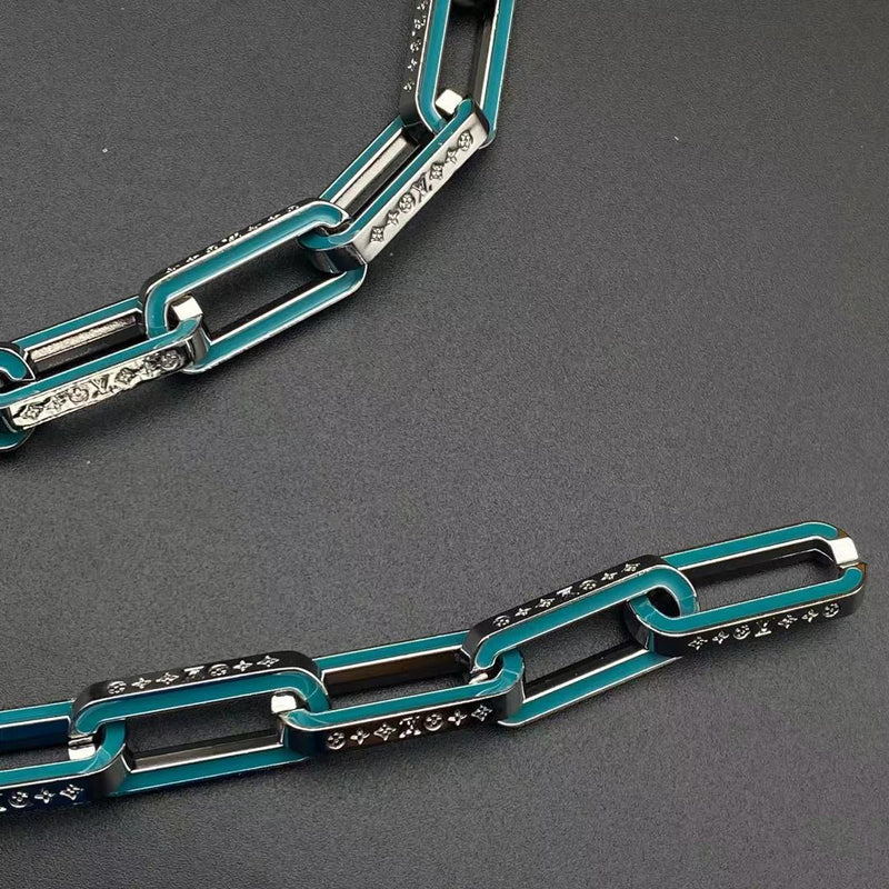 Louis Vuitton Bracelet & Cuban Necklace