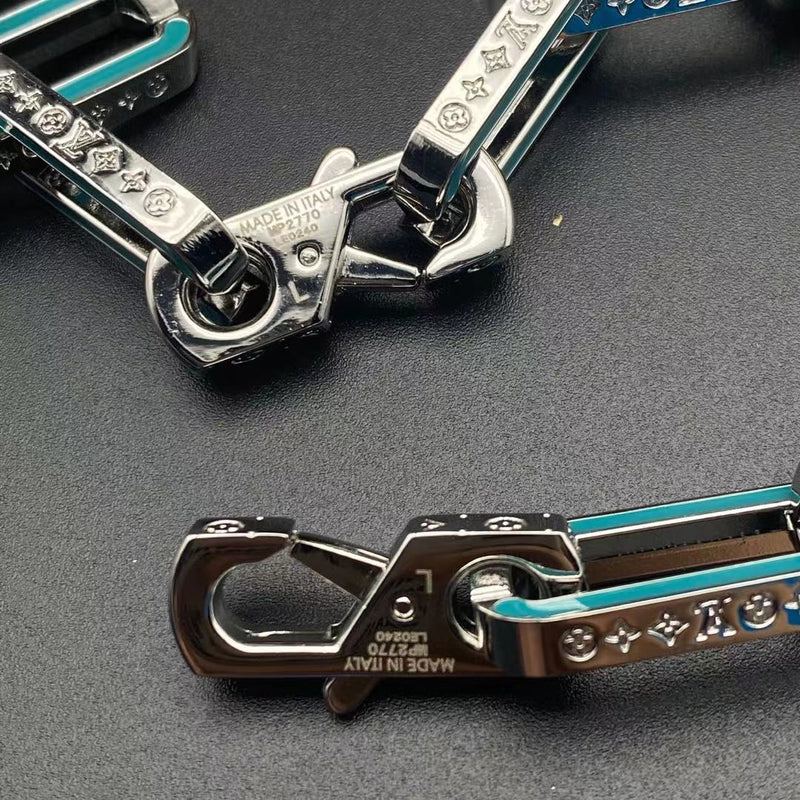 Louis Vuitton Bracelet & Cuban Necklace