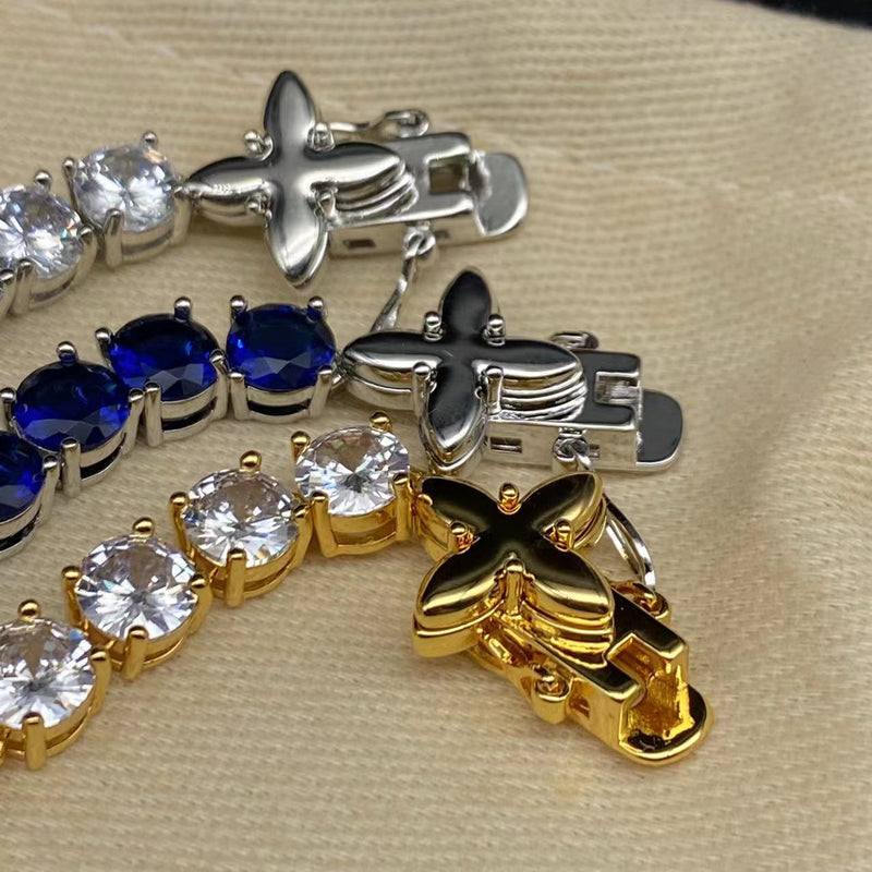 Louis Vuitton Bracelet (Silver & Gold & Blue)