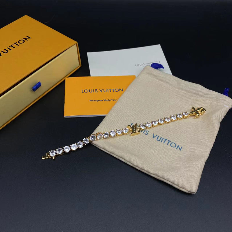 Louis Vuitton Bracelet (Silver & Gold & Blue)