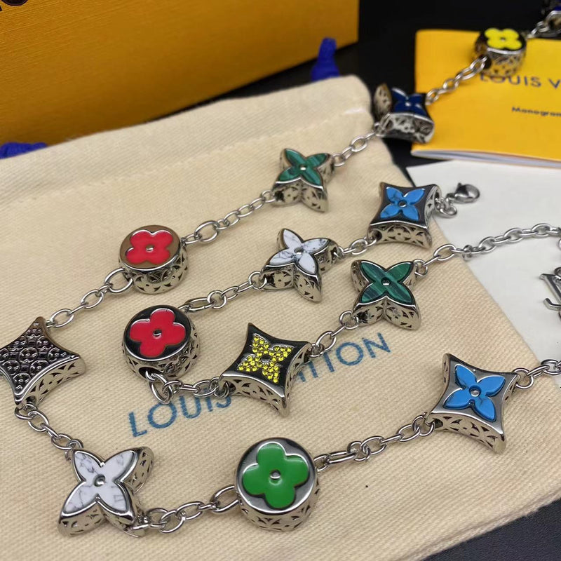Louis Vuitton Bracelet & Cuban Necklace