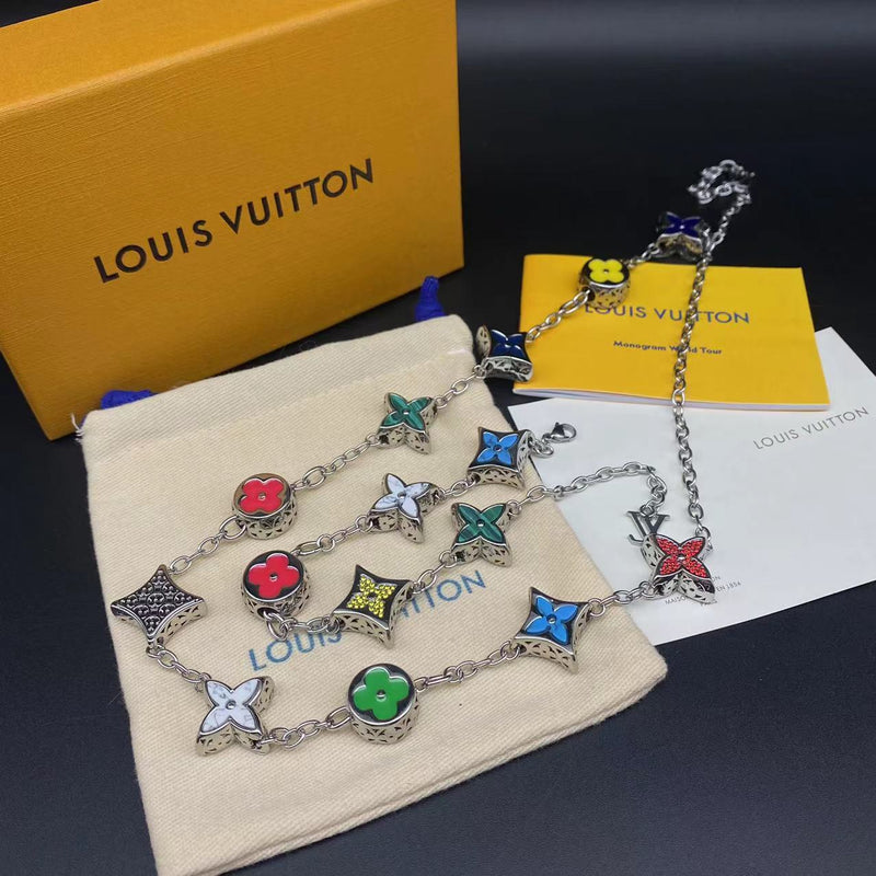Louis Vuitton Bracelet & Cuban Necklace