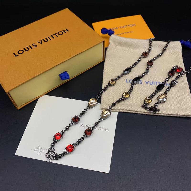 Louis Vuitton Bracelet & Cuban Necklace