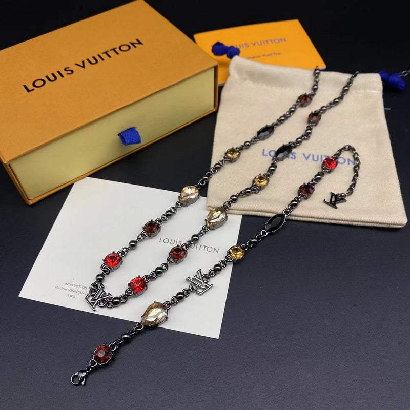 Louis Vuitton Bracelet & Cuban Necklace