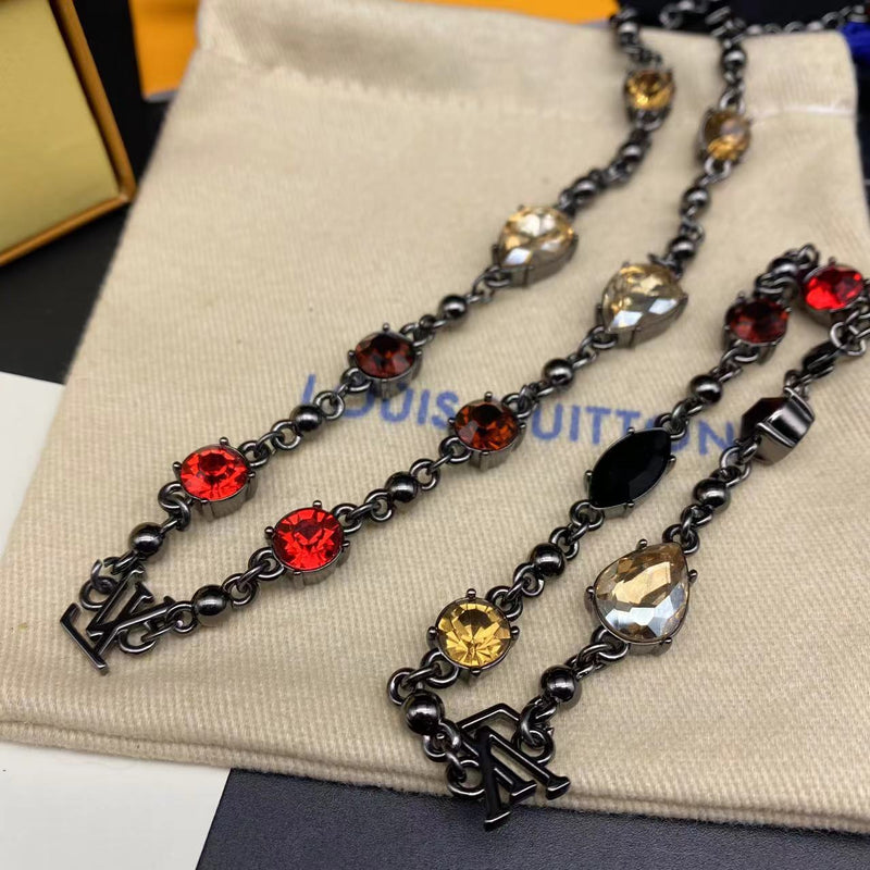 Louis Vuitton Bracelet & Cuban Necklace