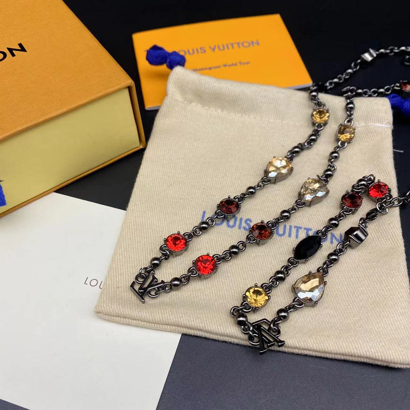 Louis Vuitton Bracelet & Cuban Necklace