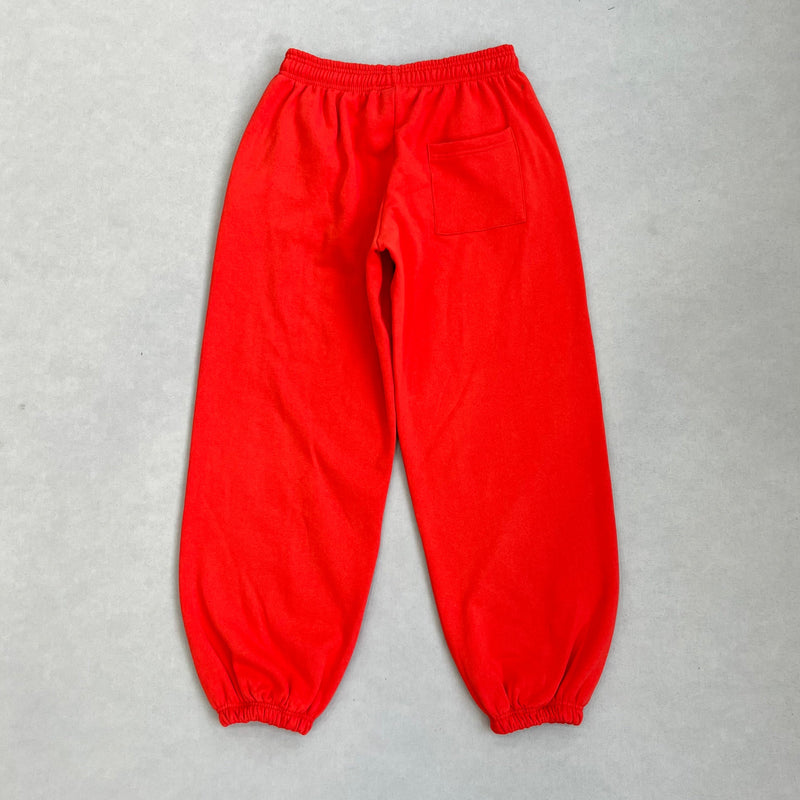 SP5DER Red Pants – Bold Streetwear with Graphic Design