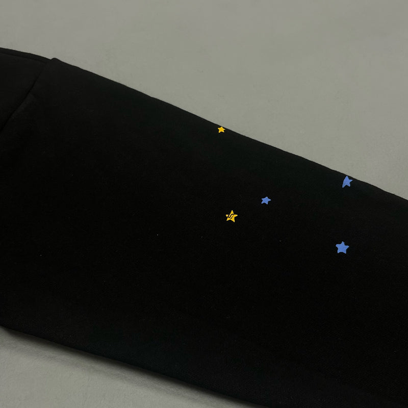 SP5DER Black & Pink Hoodie – Bold Streetwear Pullover